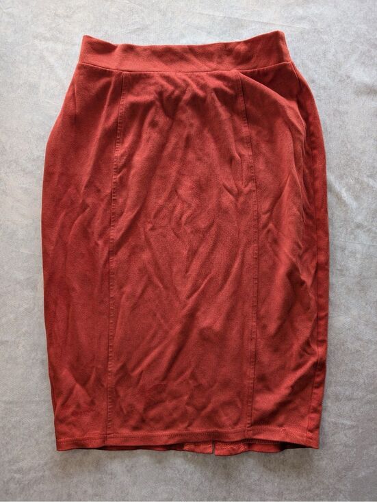 AKIRA Dresses & Skirts - Terracotta Faux Suede Pencil Skirt
